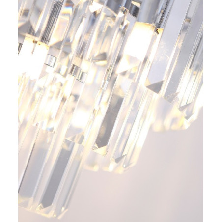 Lampe suspendue MONACO 9xG9 - chrome / transparent Cristal