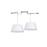 Suspension design NATALIA 2 S E27 2x60W blanc / chrome