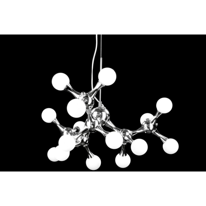 Lampe Suspendue design NEURONO G4 15x10W 12V blanc, chrome
