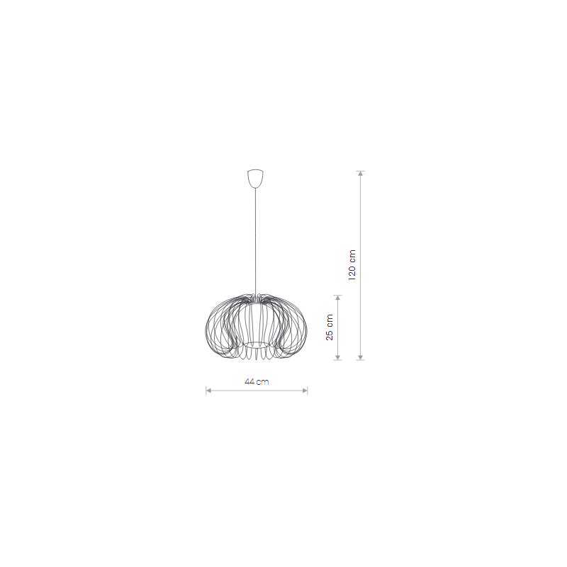 Suspension luminaire design MERSEY E27 - blanc