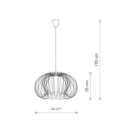Suspension luminaire design MERSEY E27 - blanc