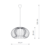 Suspension luminaire design MERSEY E27 - blanc