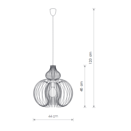 Lampe Suspendue design MEKNES E27 - blanc