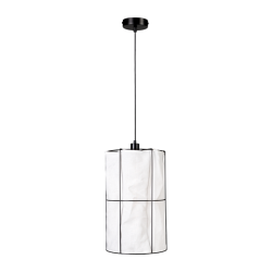 Suspension luminaire design MARINERO diamètre 30cm E27 - noir / blanc