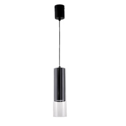 Lampe Suspendue design MANACOR 1 GU10 - noir / transparent