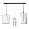 Suspension luminaire design MARINERO 3xE27 - noir / blanc