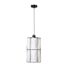 Suspension luminaire MARINERO diamètre 20cm E27 - noir / blanc