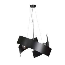 Lampe Suspendue design MODO NOIR 3xE27 - noir