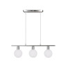 Suspension luminaire ODEN 3xG9 - chrome / blanc