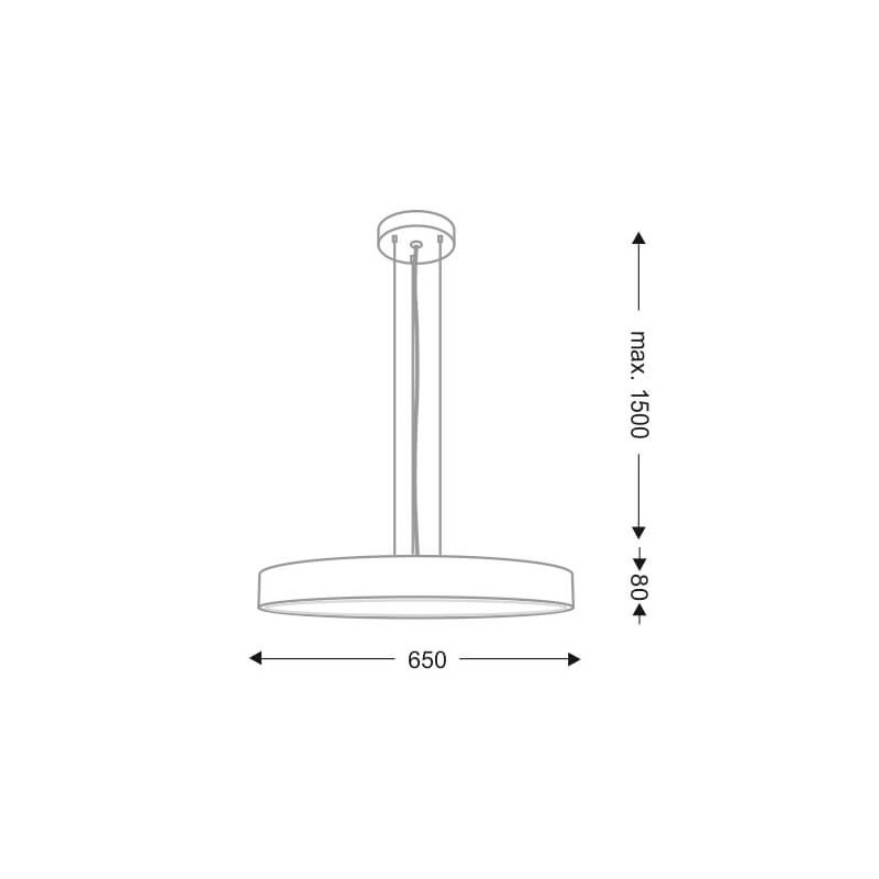 Luminaire Design suspendue NUNGO 6016 LED 29W 3000K - noir