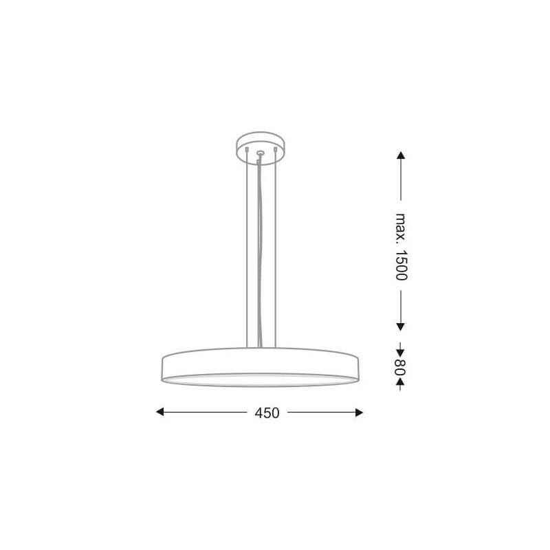 Lampe Design suspendue NUNGO 6018 LED 16W 3000K - noir