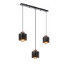 Lampe Suspendue design OLENA 3xE27 - noir / cuivre