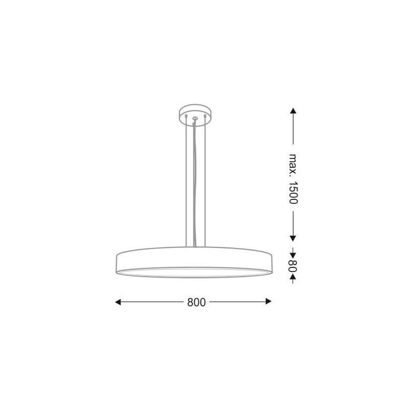 Lampe Design suspendue NUNGO 6015 LED 40W 3000K - blanc