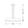 Lampe Design suspendue NUNGO 6015 LED 40W 3000K - blanc