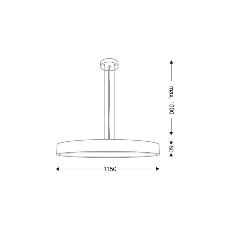 Lampe Design suspendue NUNGO 6010 LED 86W 3000K - noir