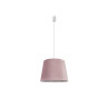 Lampe en suspension abat jour Design CONE velours M E27 - rose / blanc