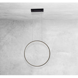 Suspension Design AGARO anneau intérieur LED 19W 4000K CRI90 - noir