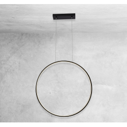Suspension Design AGARO anneau intérieur LED 26W 3000K CRI90 - noir