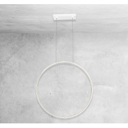 Suspension Design AGARO anneau intérieur LED 26W 4000K CRI90 - blanc