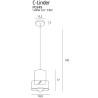 Suspension luminaire C-LINDER E27 - noir / bois