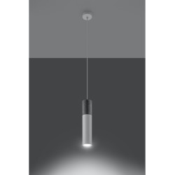 Lampe Suspendue design BORGIO 1 GU10 - blanc / gris
