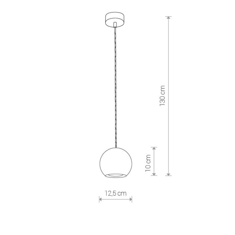 Suspension industrielle Design boule GEOMETRIC GU10 - béton