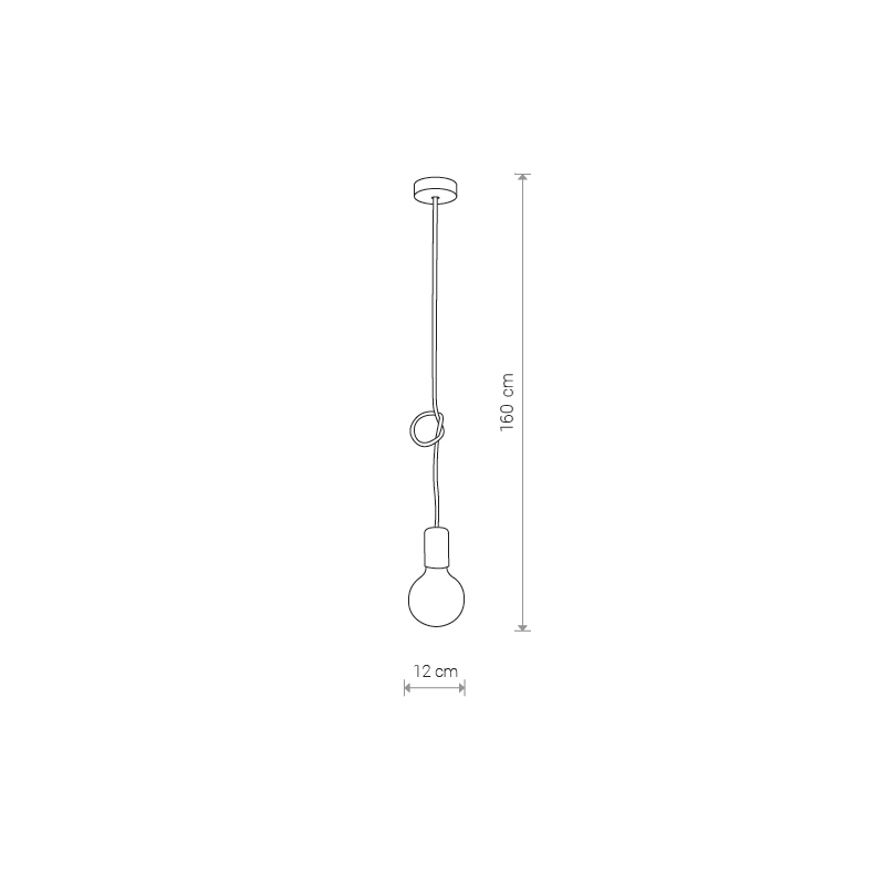 Luminaire Suspension Industriel CABLE NOIR COOPER I E27 - cuivre