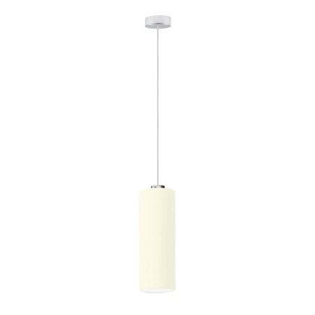 Lampe Suspendue design DENVER E27 - chrome / écru