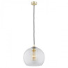 Suspension design DOVER E27 - laiton / transparent