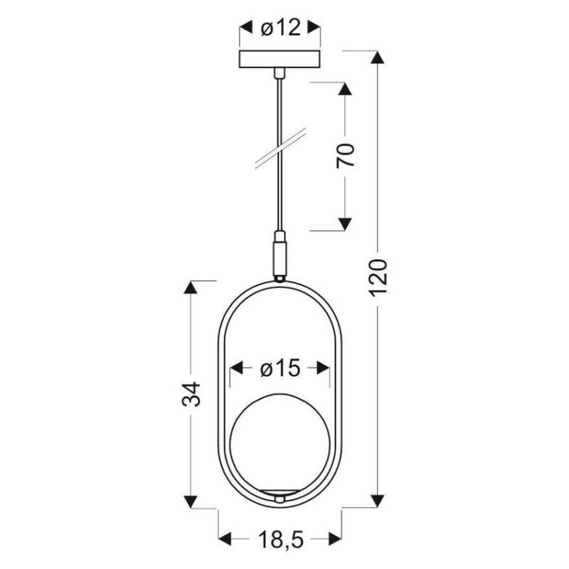 Suspension design CORDEL G9 - noir / blanc