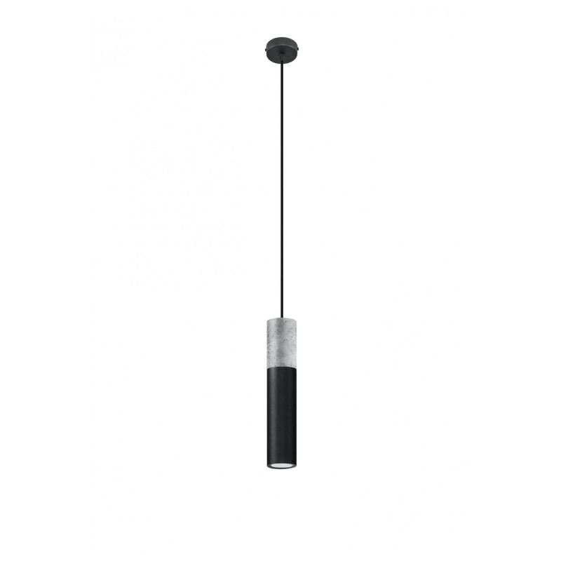 Suspension luminaire BORGIO 1 GU10 - noir / gris