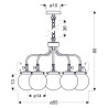 Suspension industrielle Design BALLET 5xE27 - patine