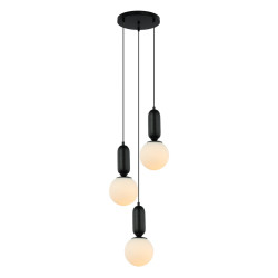 Lampe Suspendue design ALDEVA 3xE27 - noir / blanc