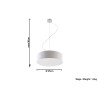 Suspension Abat Jour Design ARENA 35 E27 - blanc