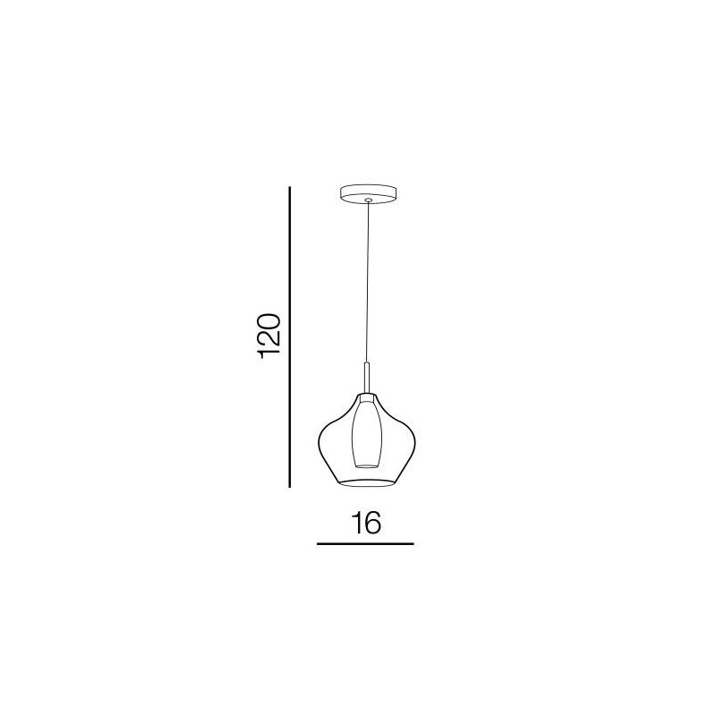 Suspension design AMBER MILANO 1 G9 - transparent