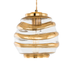 Lampe Suspendue design ANANTA 4 E27 - miel / cuivre