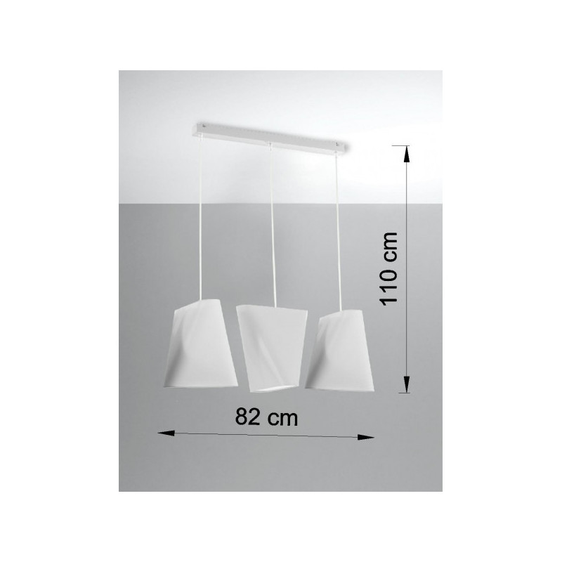 Suspension luminaire BLUM 3xE27 - blanc