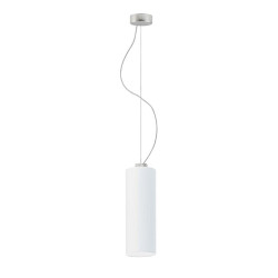 Suspension luminaire design BOLONIA E27 - acier / blanc