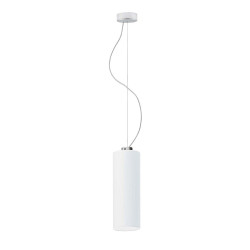 Suspension luminaire BOLONIA E27 - chrome / blanc