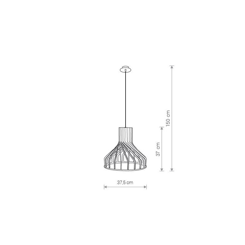 Lampe Suspendue design BIO 37cm E27 - contreplaqué