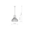 Lampe Suspendue design BIO 37cm E27 - contreplaqué