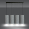 Lampe Suspendue design BENTE 4 BL GRIS 4xE27 - gris