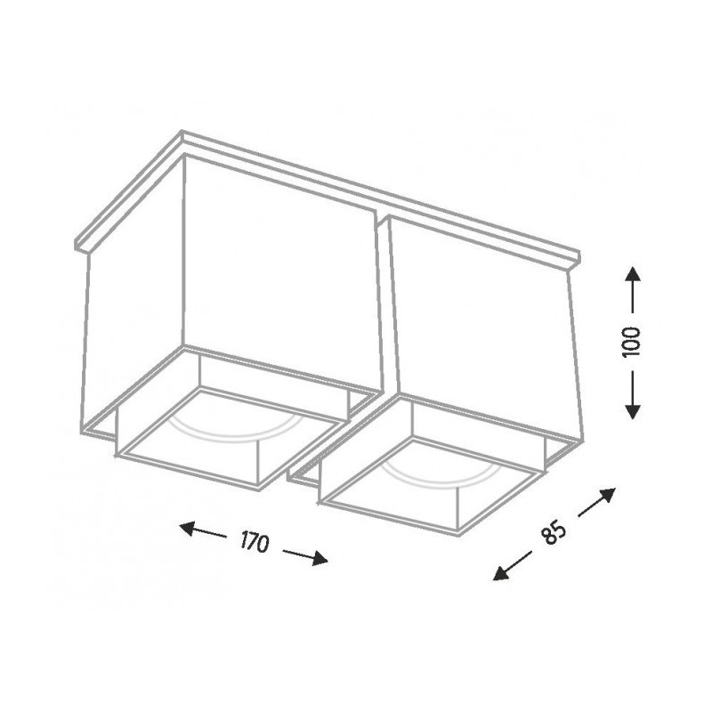 Spot encastrable KAZO 7007 2xGU10 - blanc 