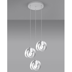 Lampe Suspendue design TULOS 3xE27 - blanc