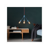 Luminaire Suspension Industriel TRIO Loft 3xE27 - bleu