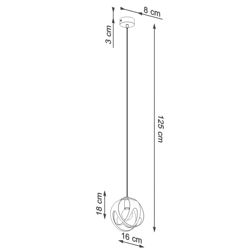 Suspension design TULOS E27 - blanc