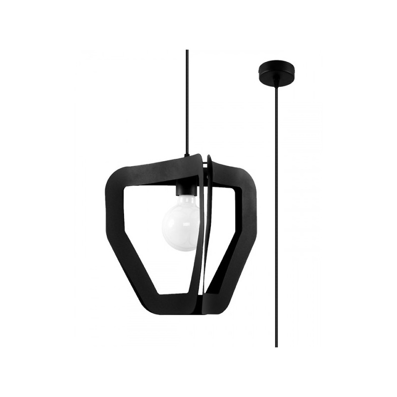 Suspension luminaire design TRES E27 - noir