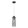 Suspension luminaire ZEFIR diam.12cm E27 - noir / fumé