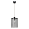 Suspension design ZEFIR diamètre 15cm E27 - noir / fumé