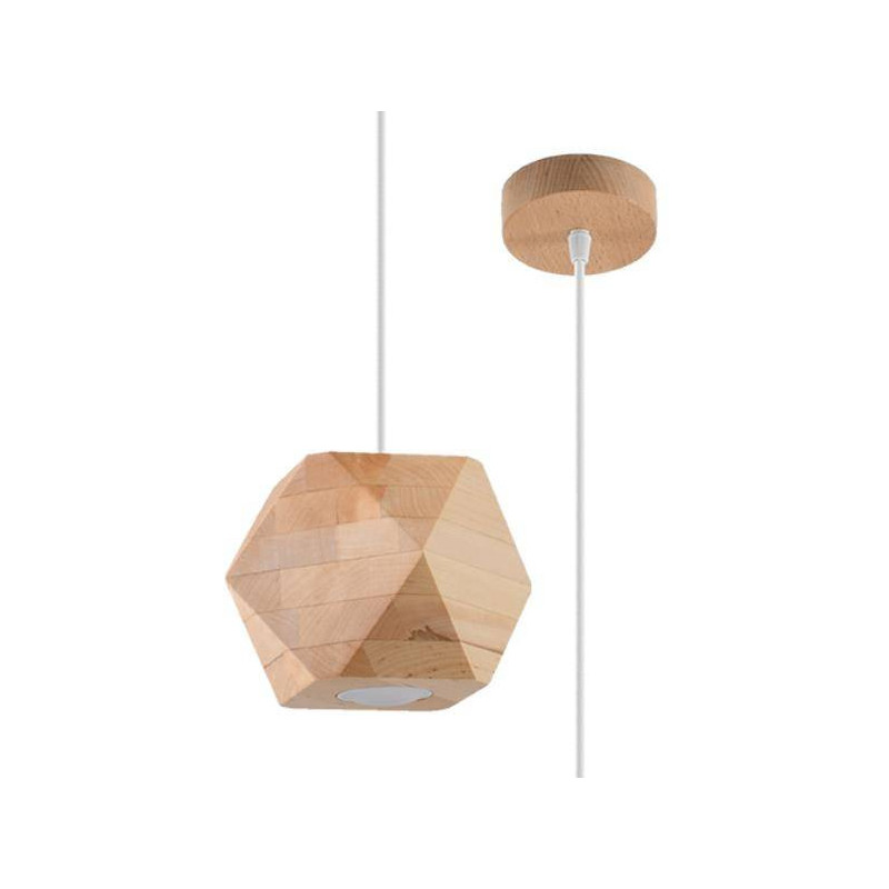 Suspension luminaire WOODY GU10 - bois naturel